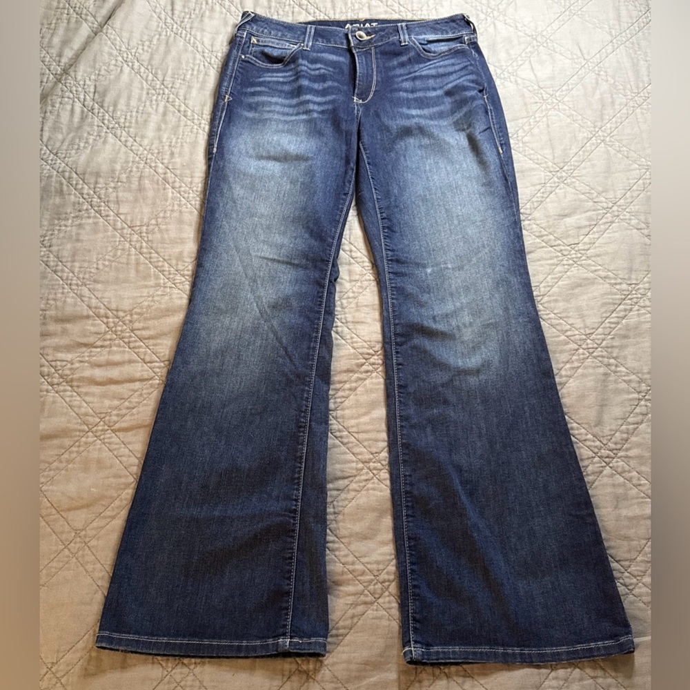 Ariat Perfect Rise Katie Bootcut Jeans 30S Stretch Dark Wash Denim Western